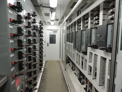 The inside of Carmen’s new modern control room with updated digital drives.